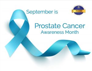 Prostate Cancer Awareness Month blue ribbon